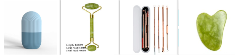 Silicone Ice Tray: Beauty Lifting Face Tool with Massager Roller Ball