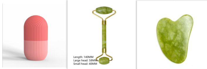 Silicone Ice Tray: Beauty Lifting Face Tool with Massager Roller Ball