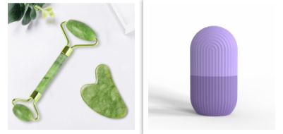 Silicone Ice Tray: Beauty Lifting Face Tool with Massager Roller Ball